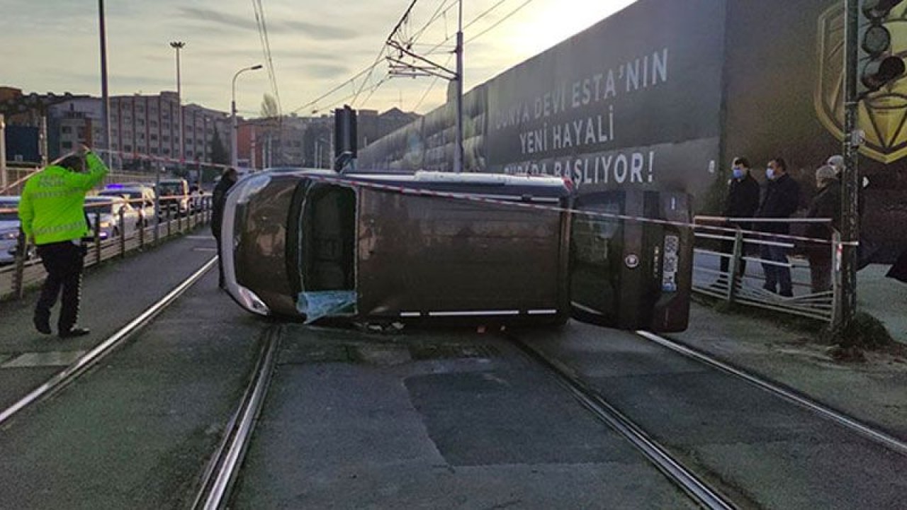 İstanbul’da tramvay yolunda kaza: Seferler yapılamıyor