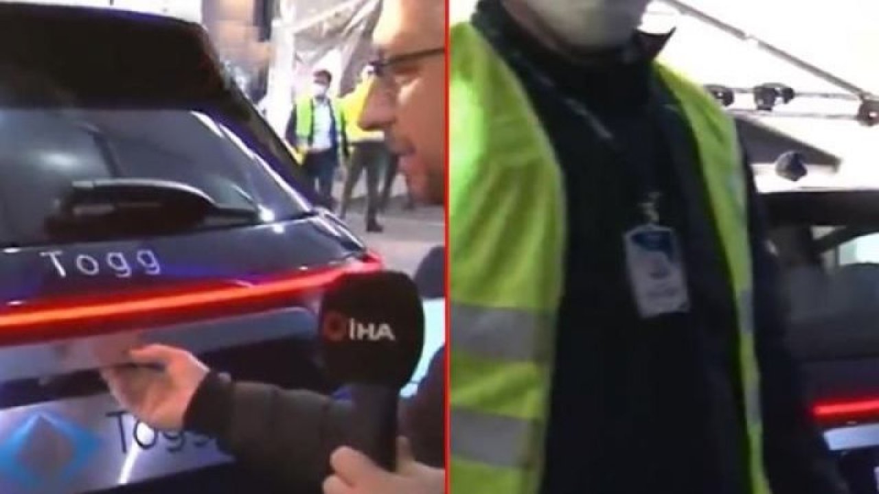 TOGG tanıtımında çirkin olay! Muhabire bağırıp bagajı kapattı