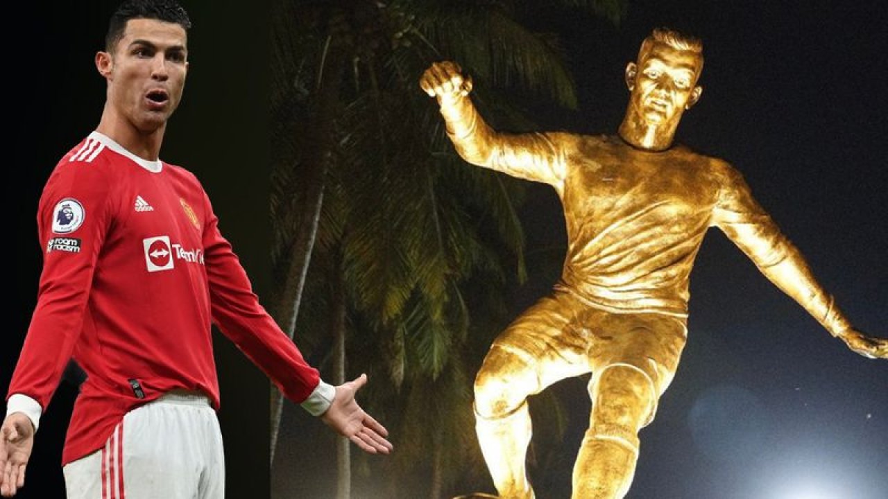 Ronaldo heykeli Hindistan’ı karıştırdı! Tepkilerin ardı arkası kesilmedi