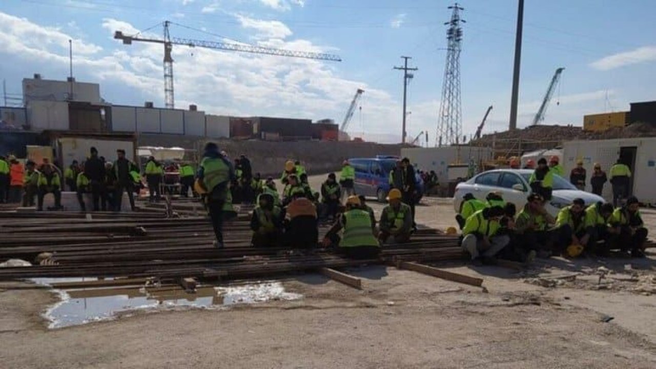 Akkuyu Nükleer Santrali’nde işçilerden maaş eylemi