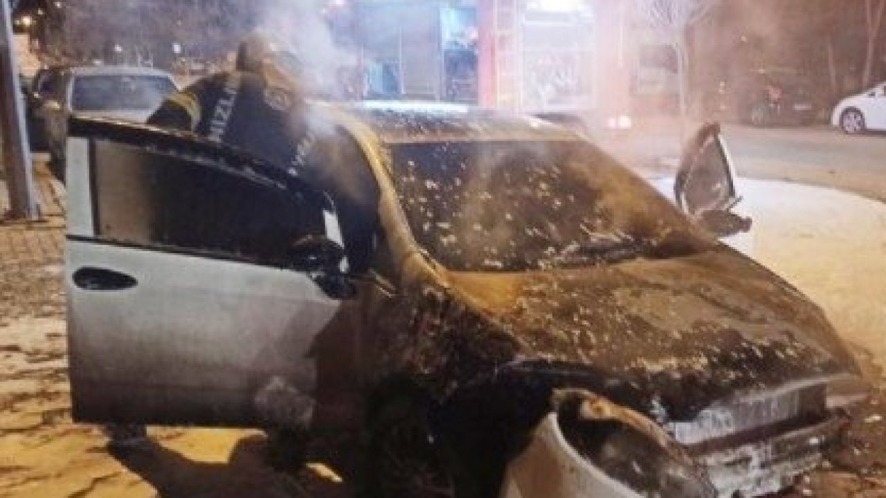 Kadın kılığına girdi tanınmaktan kurtulamadı! Eşinin aracını ateşe verdi