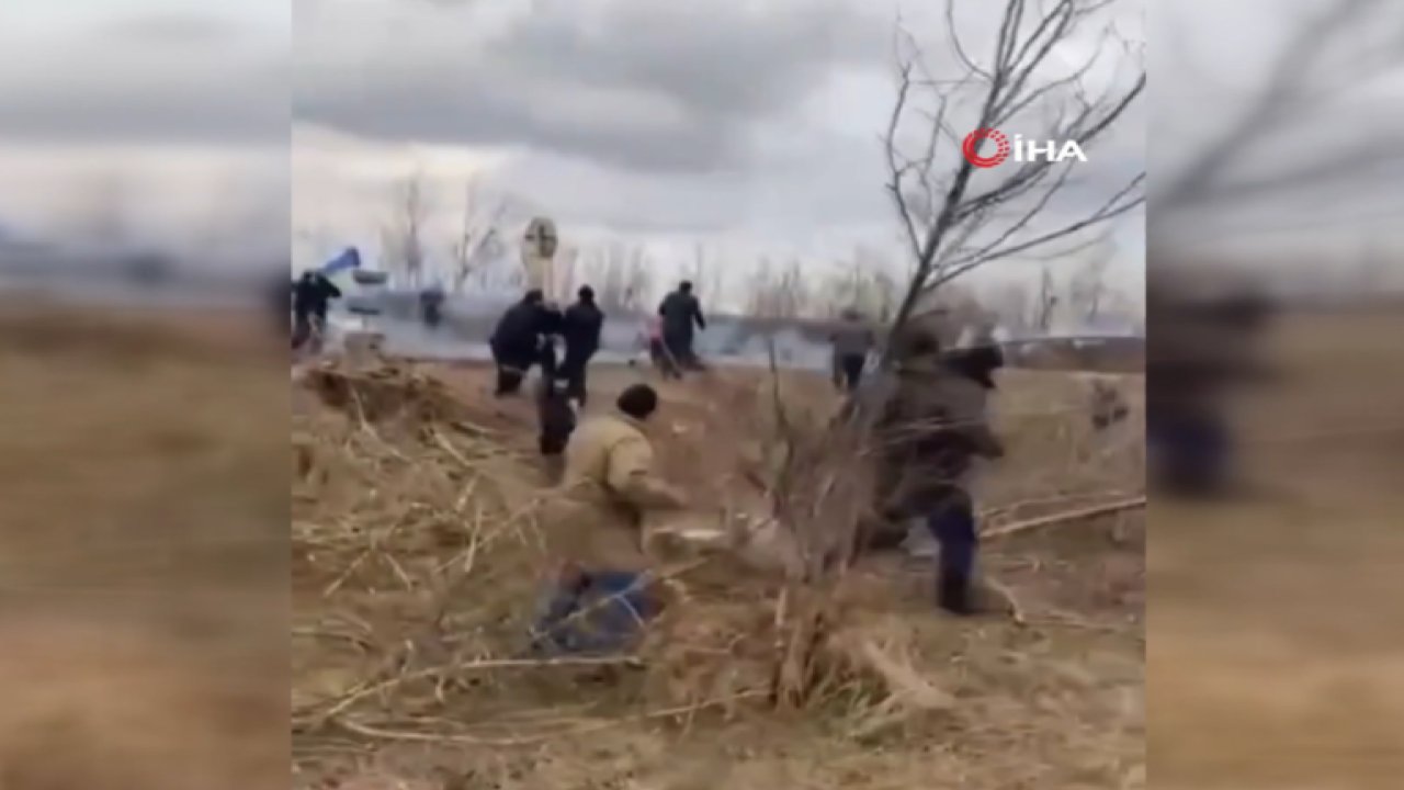 Barikat kuran sivillere bomba atıldı