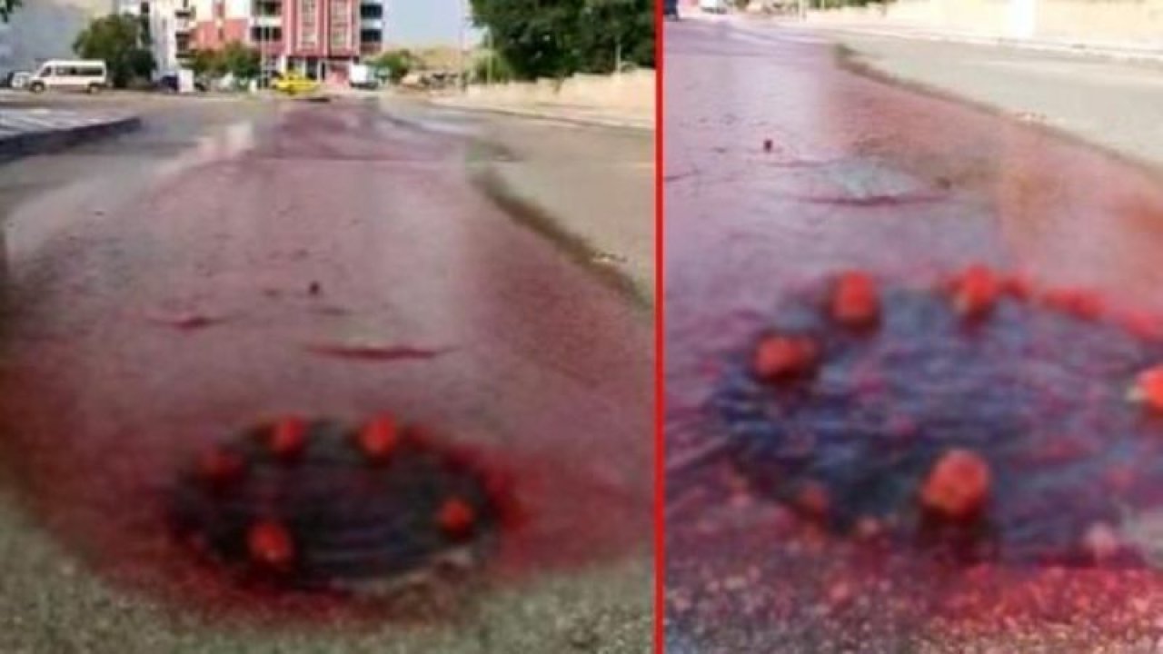 Görenler inanamadı! Eşkişehir’de rögardan kurban kanı fışkırdı!