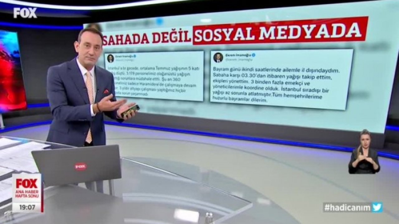 İstanbul’da yaşanan selin ardından Ekrem İmamoğlu tatilde! Fox Tv’den İmamoğlu’na eleştiri yağmuru
