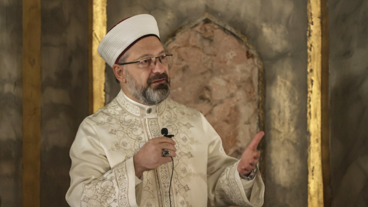 Ali Erbaş, cuma hutbesinde doktorları hedef alan imam hakkında konuştu