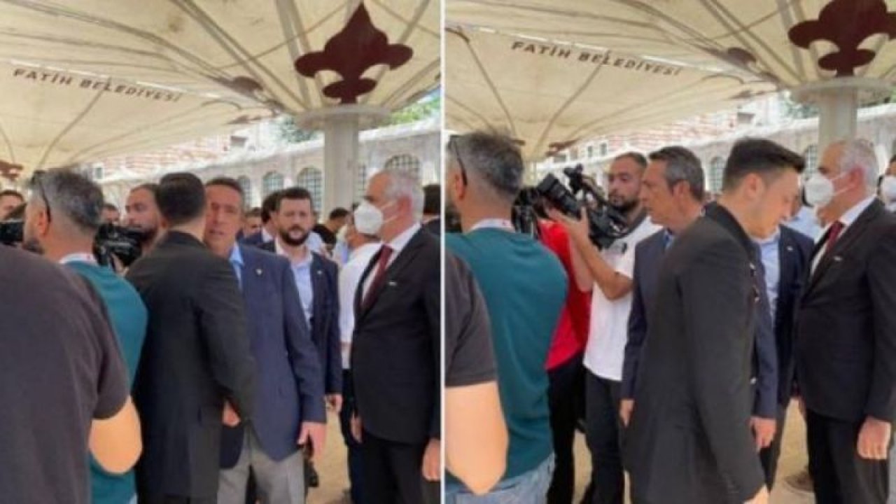Cenazede şaşırtan görüntü!  Ali Koç ile Mesut Özil arasında buzlar eridi mi? Selamlaştılar!