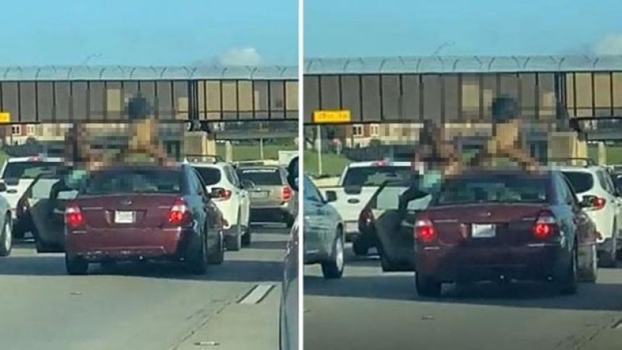 Trafikte bunalan kadın aracın üstünde twerk yaparak sıkıntısını attı! O anlarda sürücüler…