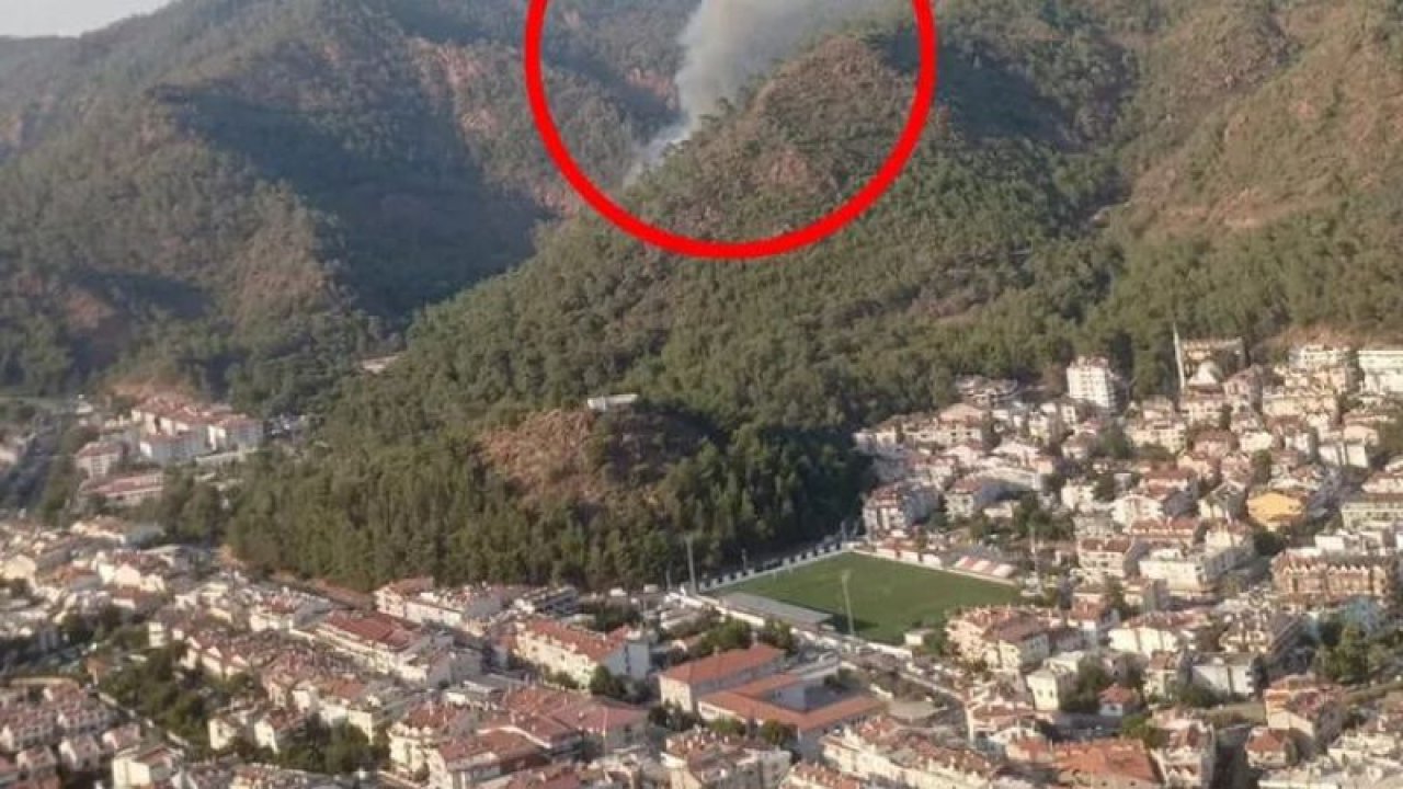 Marmaris’te yangın başladı!  Merkeze çok yakın!