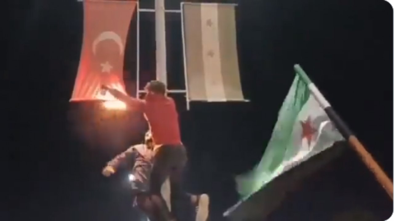 Suriye’de Türk bayrakları yakılırken Dışişleri Bakanlığı’ndan dayanışma mesajı