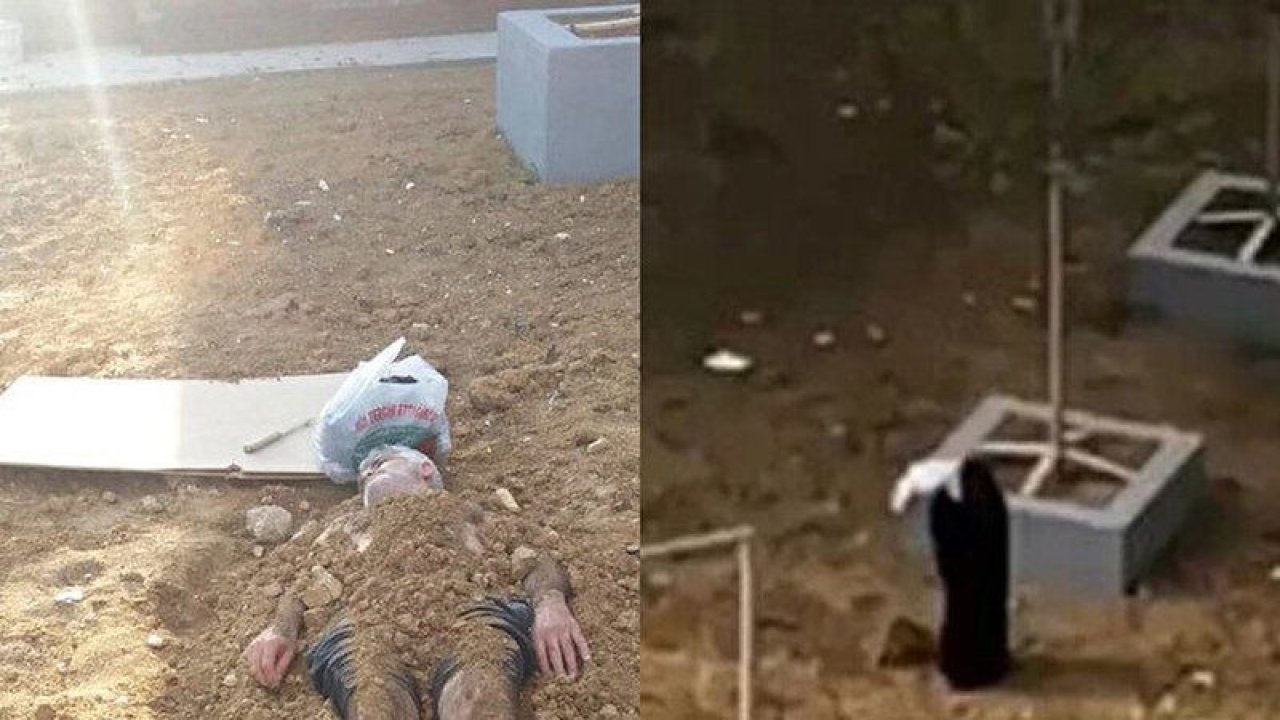 Esenler’de garip olay! Kocasını gömüp başında dua etti
