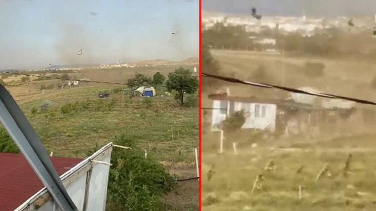 Burdur’da korku dolu anlar! Çıkan hortum, evinin önünde oturan adamı metrelerce havalandırarak savurdu