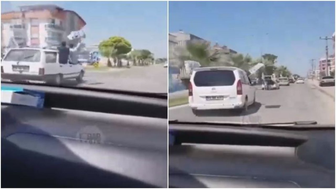 Aydın’da Taliban bayraklarıyla konvoy yapan Afganlar