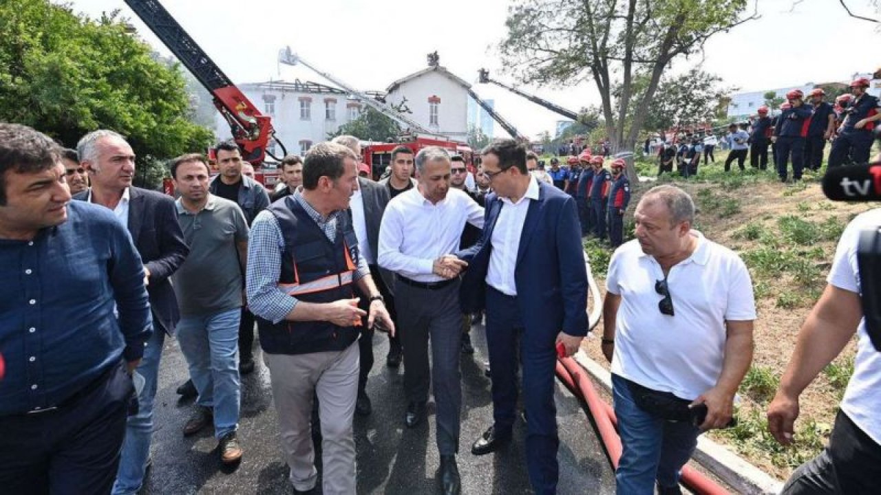 ​Vali Yerlikaya Balıklı Rum Hastanesi’nde yangın bölgesinde