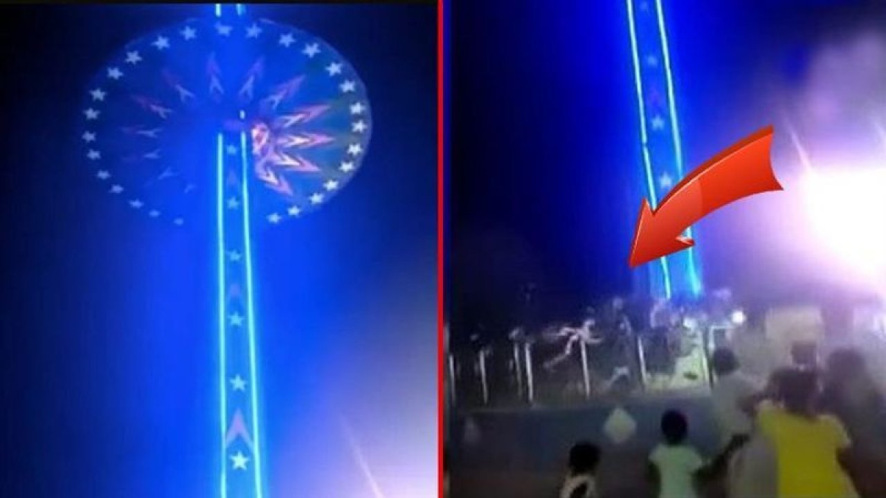 Lunaparkta dönme salıncak dehşeti! Havadayken koptu! Ortalık savaş alanına döndü