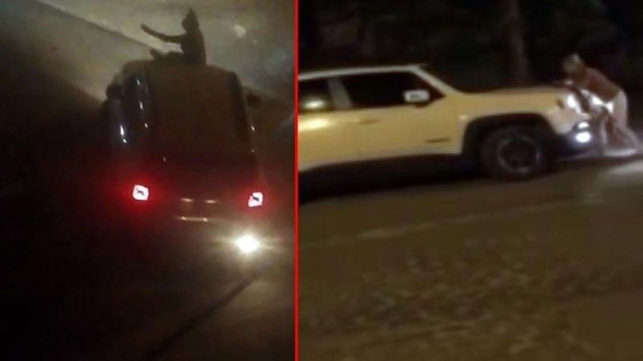 Esenyurt’ta yabancı uyruklu kadın tartıştığı kişinin aracına çıkıp terör estirdi!