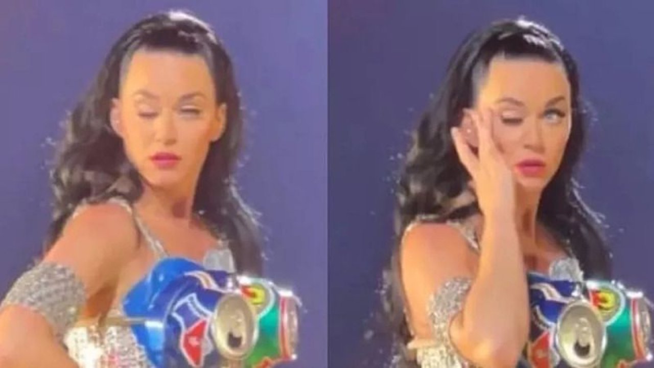 Katy Perry’nin gözünün ‘düştüğü’ video viral oldu!