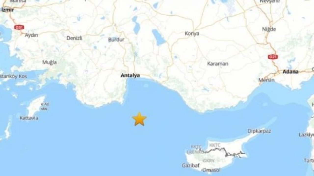 Antalya’da 4.7 büyüklüğünde deprem oldu!  Mersin ve Konya’da da hissedildi