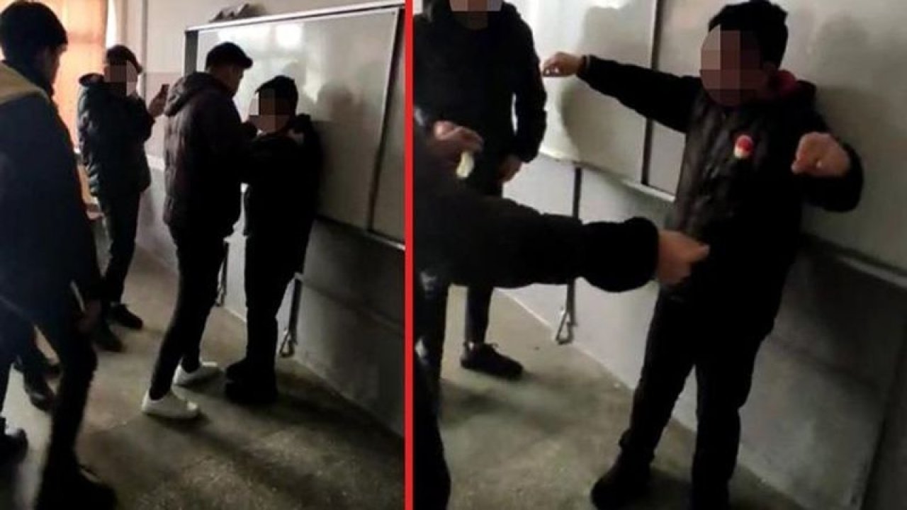Zonguldak’ta liseden skandal görüntüler! Bir öğrenciye zulmü yaşattılar! Tekme tokat dövüp zorla oyun oynattılar!