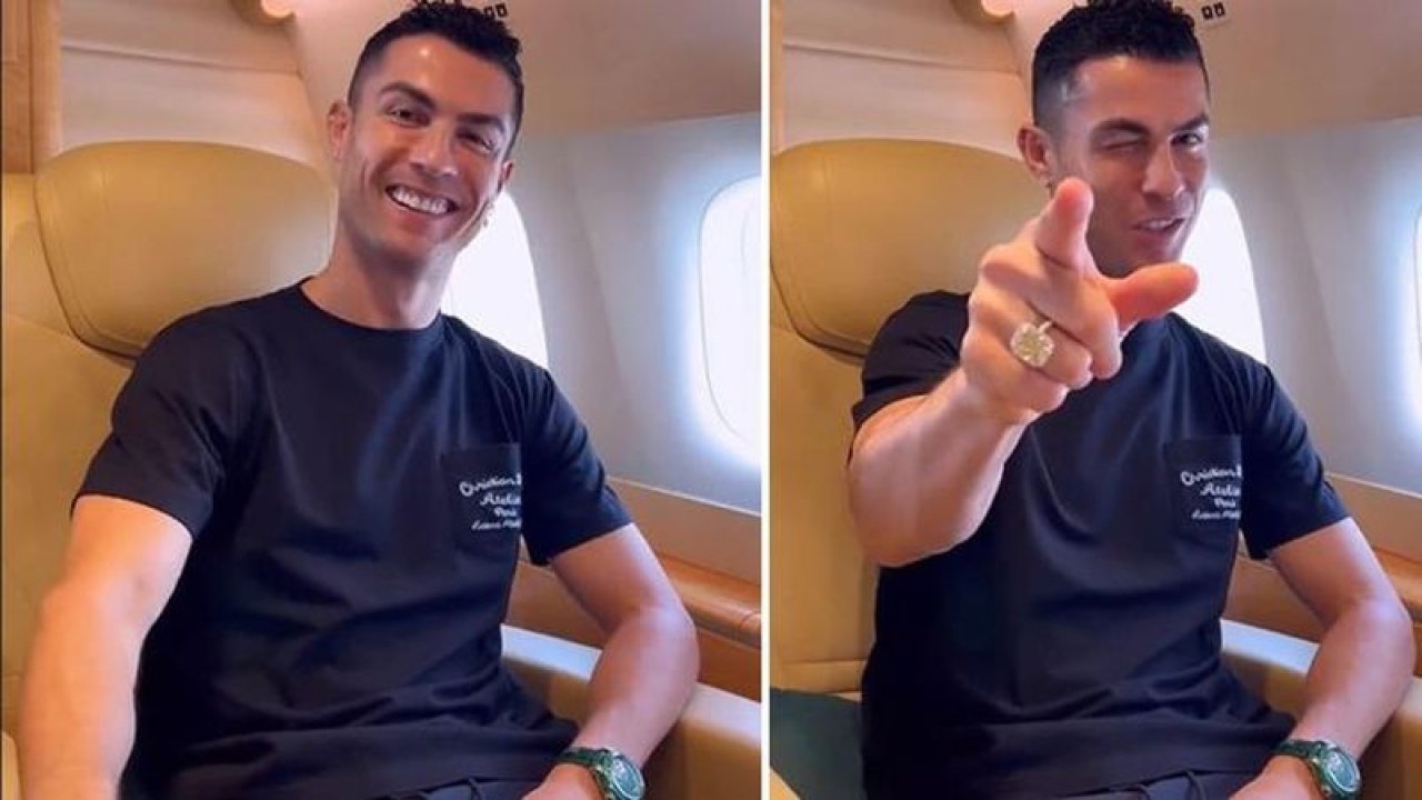 Cristiano Ronaldo güzel haberi uçaktan verdi! “Merhaba çocuklar, yakında görüşürüz”