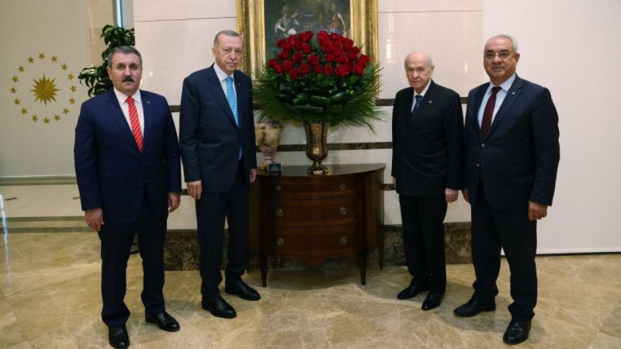 BAHÇELİ, DESTİCİ VE AKSAKAL’DAN, ERDOĞAN’A GEÇMİŞ OLSUN ZİYARETİ