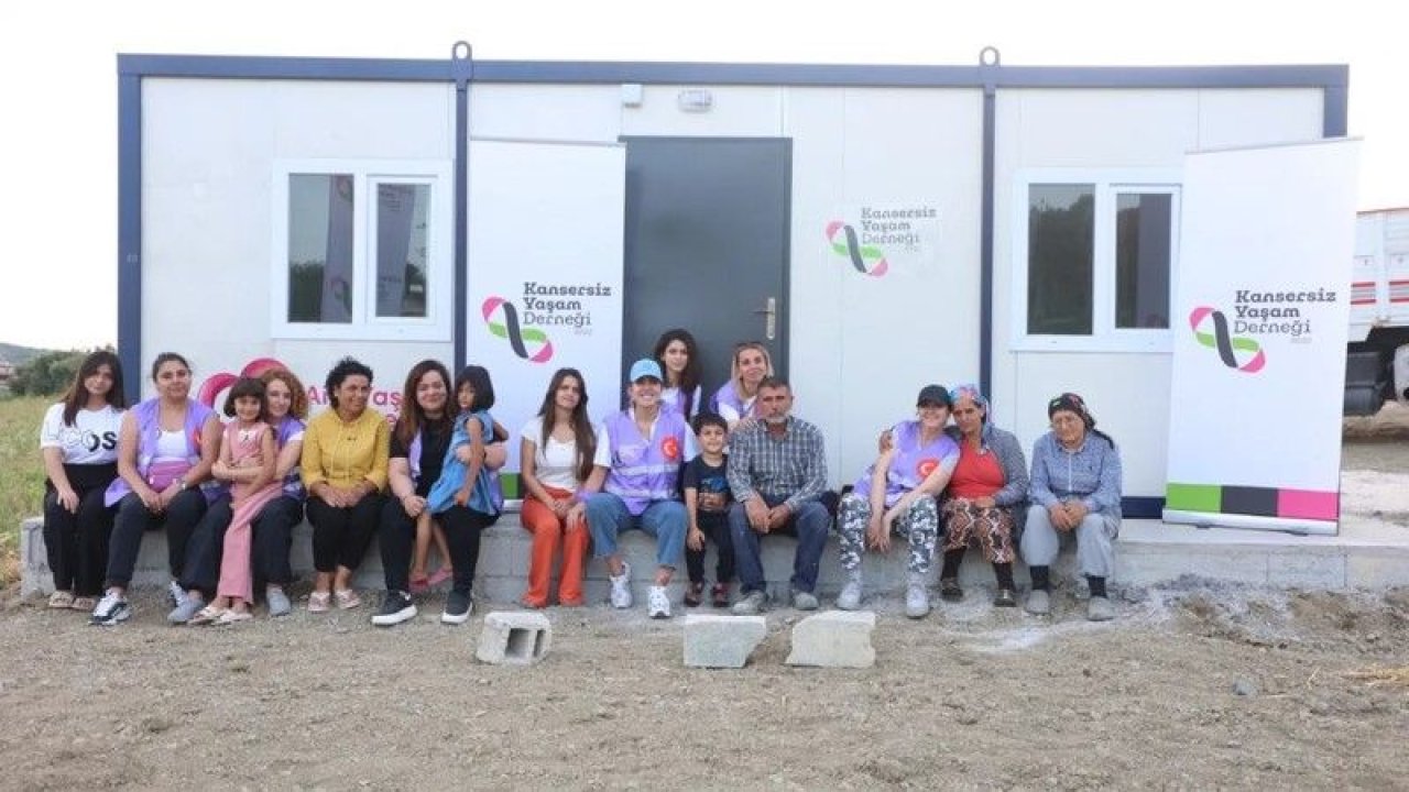 Kansersiz Yaşam Derneği, depremde evleri yıkılan kanser hastalarına konteyner evler sağlıyor