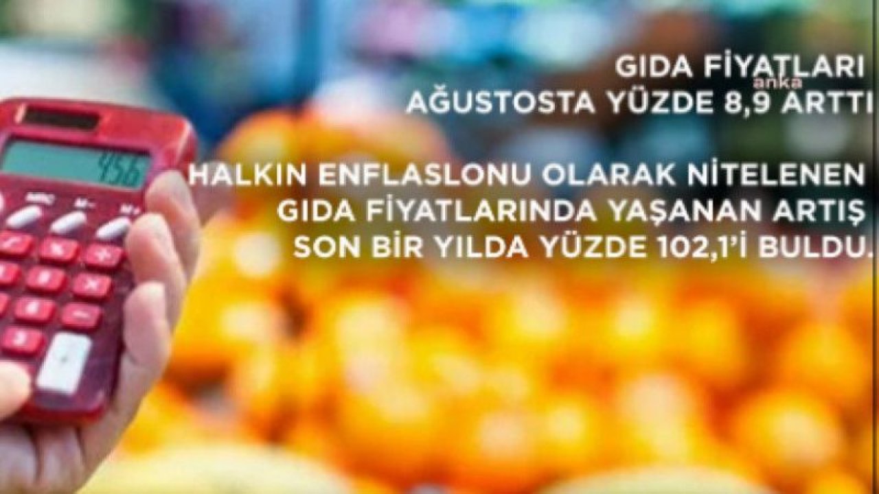 BİRLEŞİK KAMU İŞ’TEN “HALKIN ENFLASYONU” ARAŞTIRMASI: “GIDA FİYATLARI SON İKİ AYDA TOPLAM YÜZDE 22,8 ORANINDA ARTIŞ KAYDETTİ”