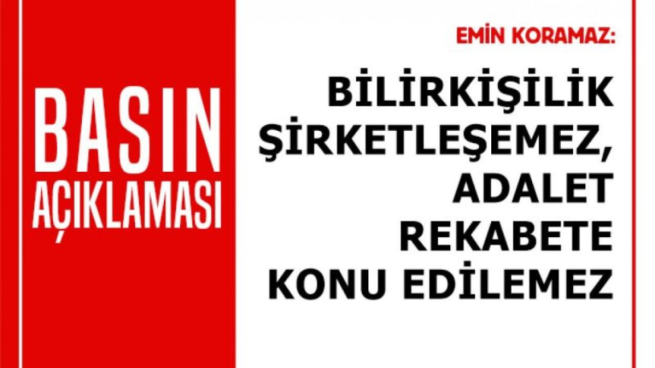TMMOB YÖNETİM KURULU BAŞKANI KORAMAZ: “ÖZEL HUKUK TÜZEL KİŞİLERİNE GÖREV VERİLMESİ BİLİRKİŞİLİĞİN TİCARİ BİR YAPIYA DÖNÜŞTÜRÜLMESİ SONUCUNU DOĞURACAKTIR”