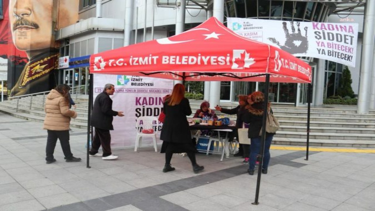 İZMİT BELEDİYESİ 25 KASIM’DA KADINA YÖNELİK ŞİDDETE DİKKAT ÇEKTİ