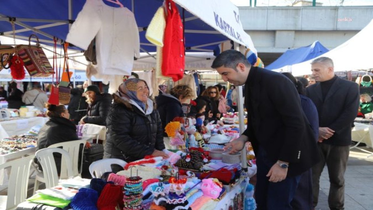 KARTAL BELEDİYE BAŞKANI YÜKSEL, KADIN EMEĞİ PAZARI’NDA ÜRETİCİ KADINLARLA BULUŞTU