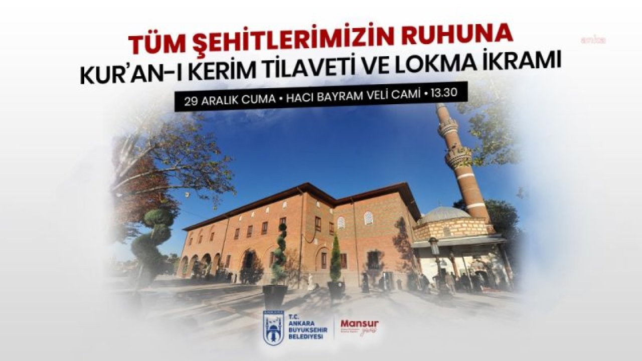 ABB, ŞEHİTLER İÇİN KURAN-I KERİM OKUTARAK LOKMA İKRAMINDA BULUNACAK