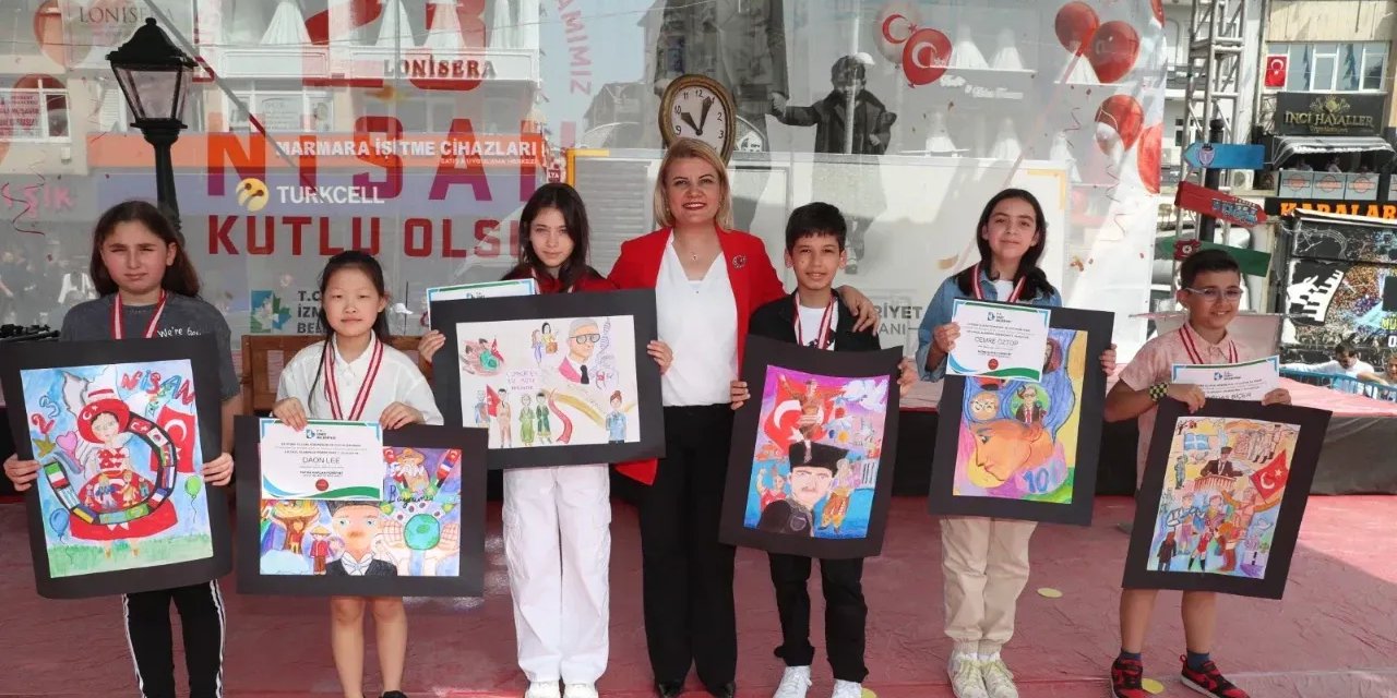 Atatürk’ün İzinde Çocuk Temalı Ödüllü Resim Yarışmasında Ödüller Sunuldu