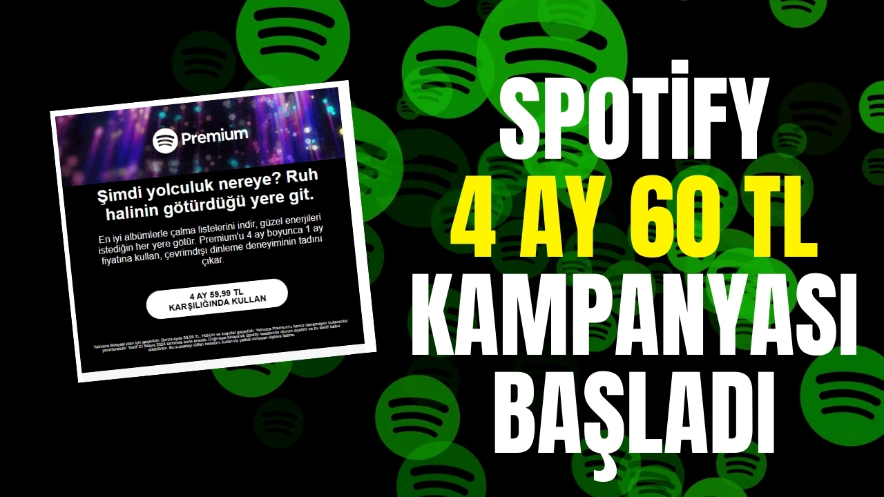 Spotify 4 Ay 60 TL Kampanyası Başladı